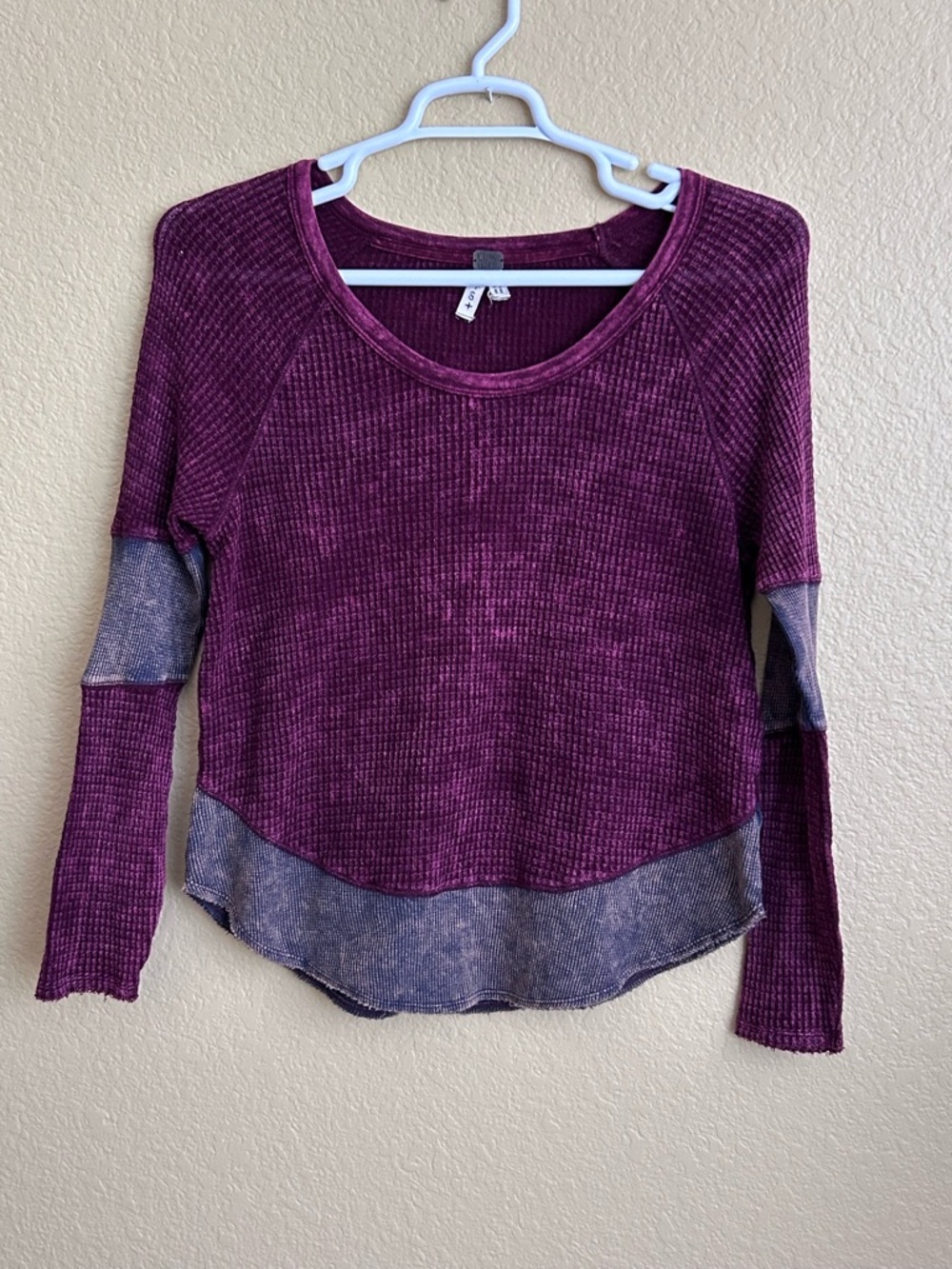We The Free Diamond Dozen Thermal Waffle Knit Top - Picture 2 of 8